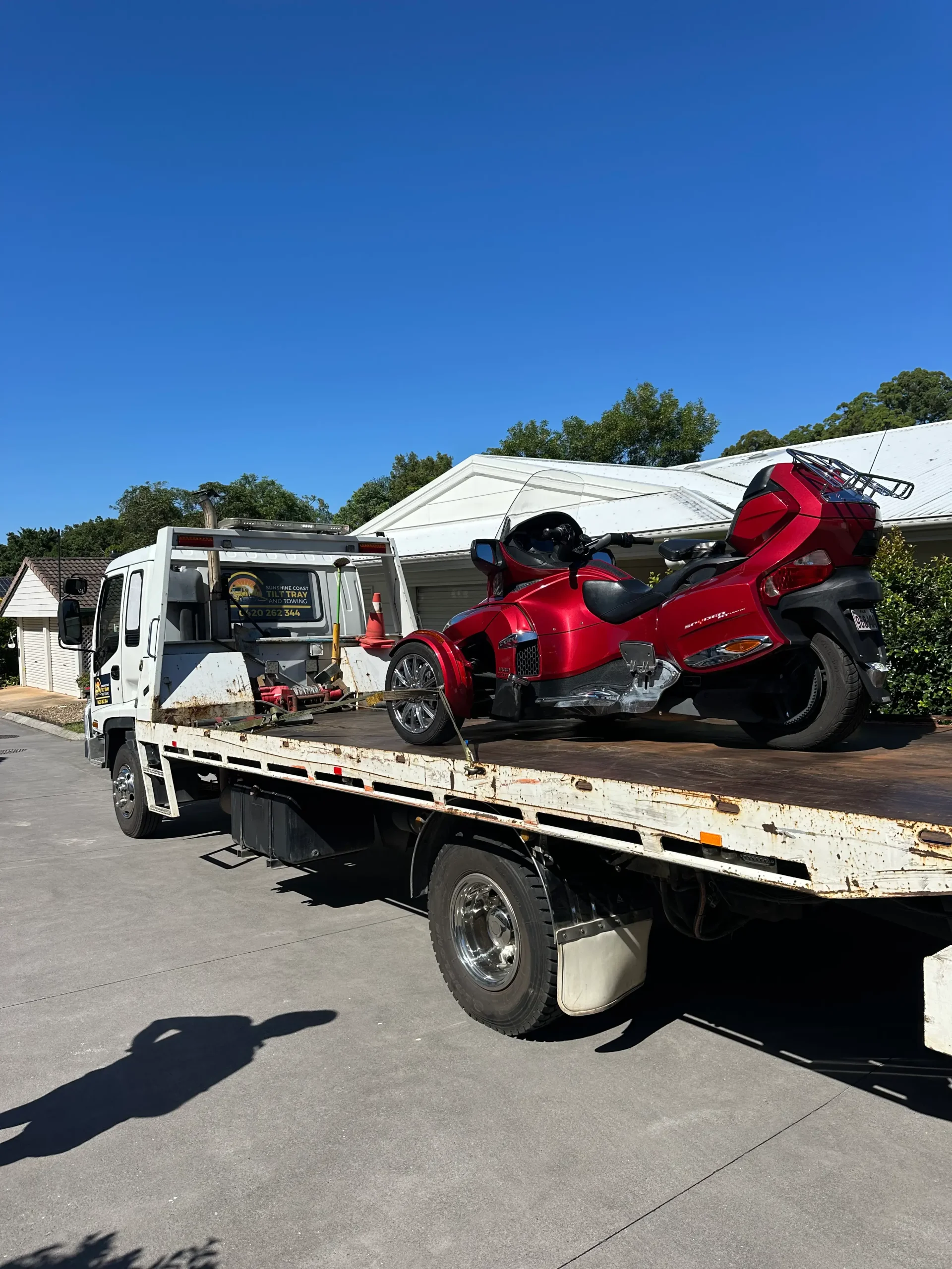 Motorcycle towing and bike transport in Belli Park